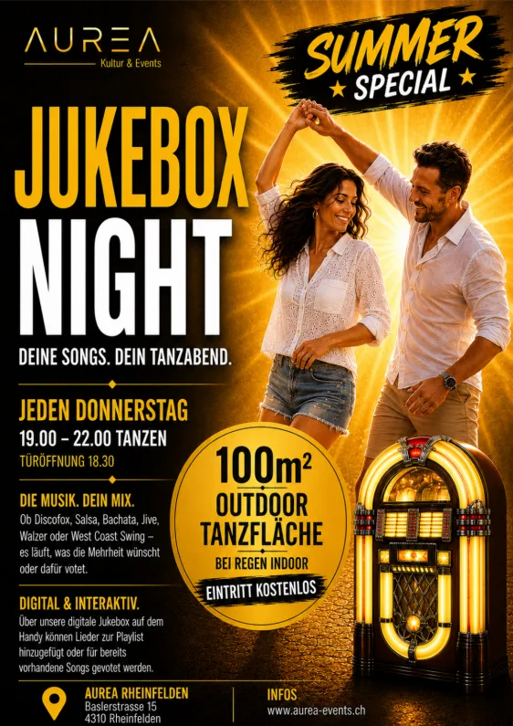 Location: AUREA - Motto: Jukebox Night - Jeden Donnerstag ab 19.30 Uhr im AUREA