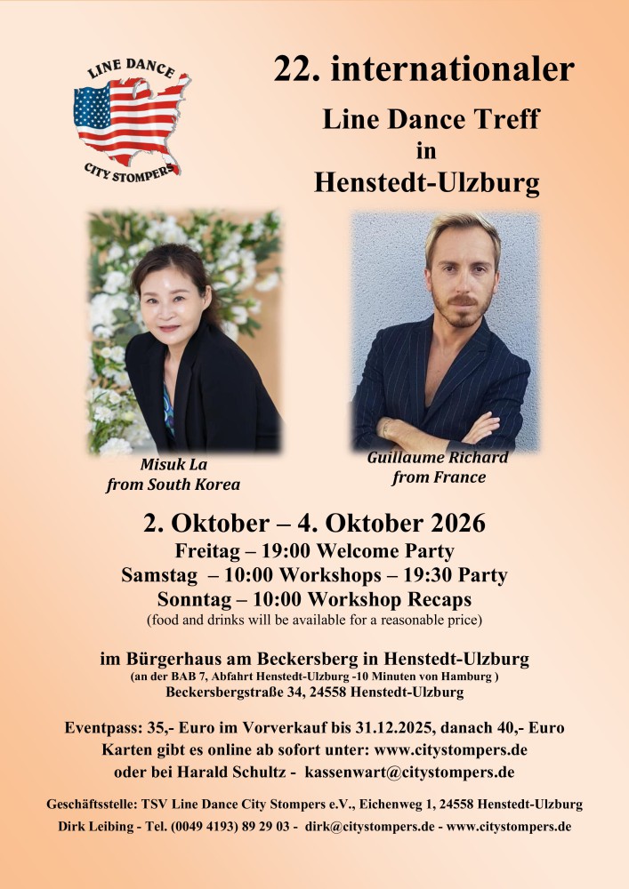 Location: Bürgerhaus - Motto: 22. Internationaler Line Dance Treff in Henstedt-Ulzburg