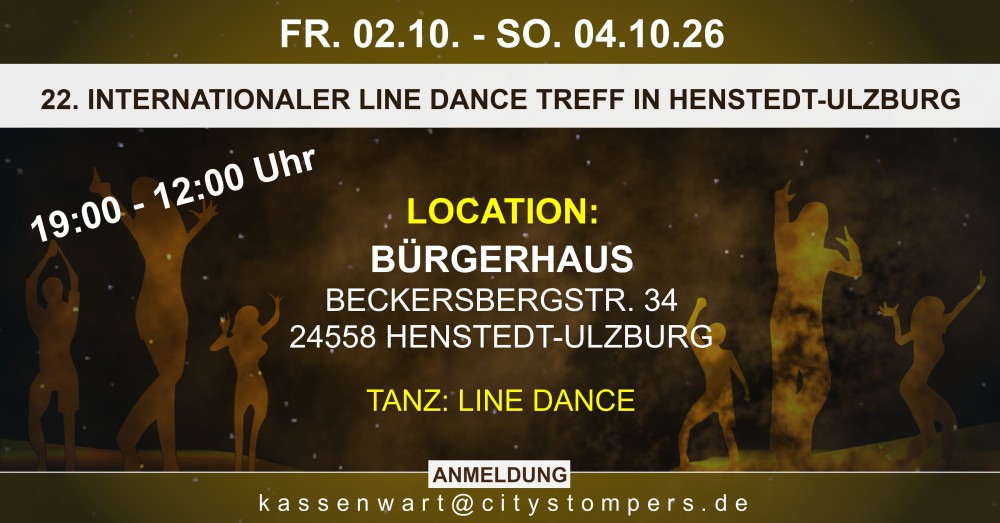 Location: Bürgerhaus - Motto: 22. Internationaler Line Dance Treff in Henstedt-Ulzburg