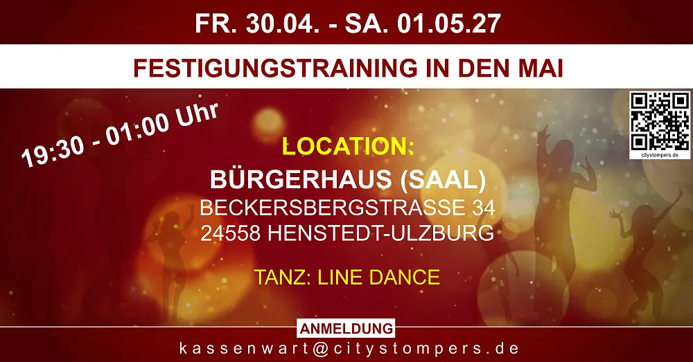 Location: Bürgerhaus (Saal) - Motto: Festigungstraining in den Mai