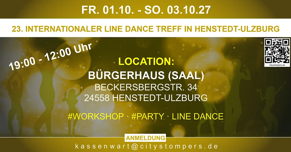 Location: Bürgerhaus (Saal) - Motto: 23. Internationaler Line Dance Treff in Henstedt-Ulzburg