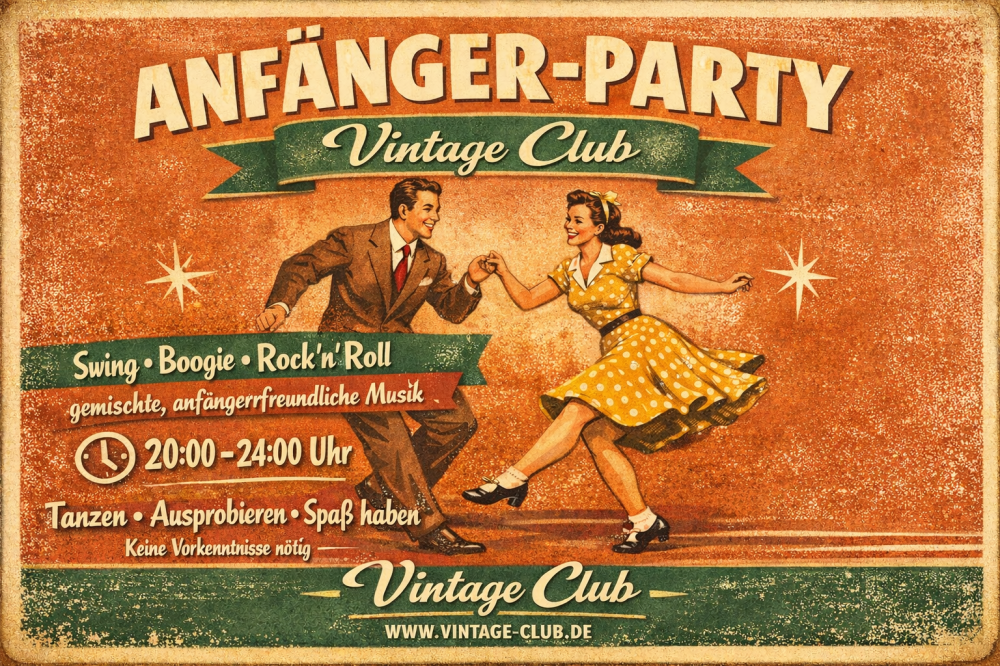 Location: Vintage Club - Motto: Anfänger-Übungssession im Vintage Club