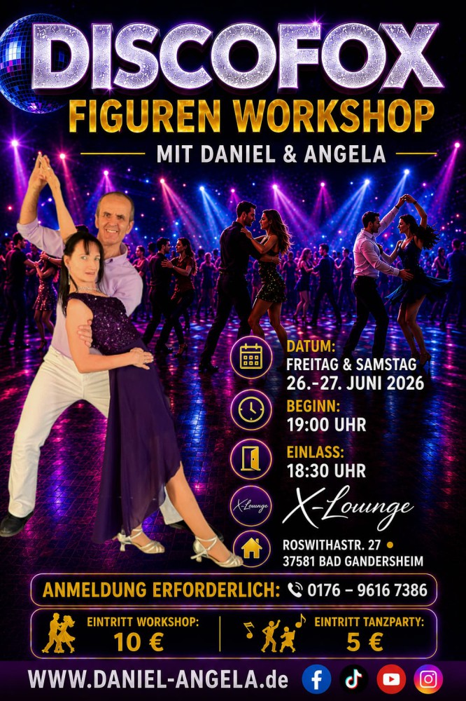 Location: X-Lounge - Motto: Discofox Workshops & Tanzpartys