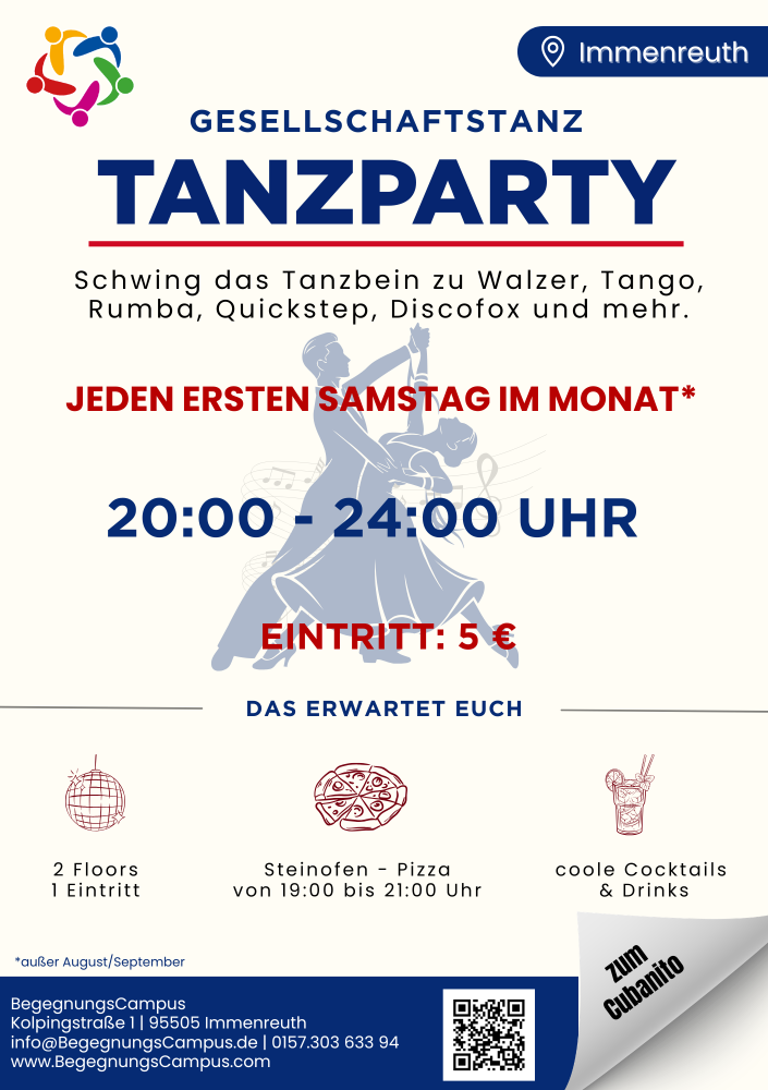 Location: BegegnungsCampus Immenreuth - Motto: Gesellschaftstanzparty