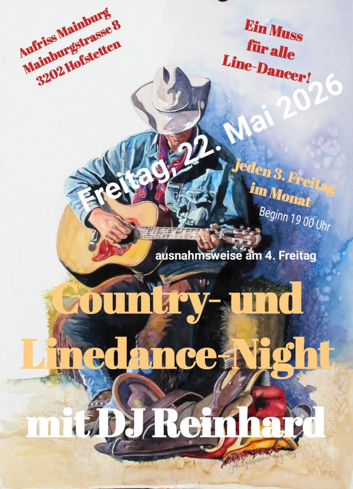 Location: Aufriss Mainburg - Motto: Country- und Linedance-Night