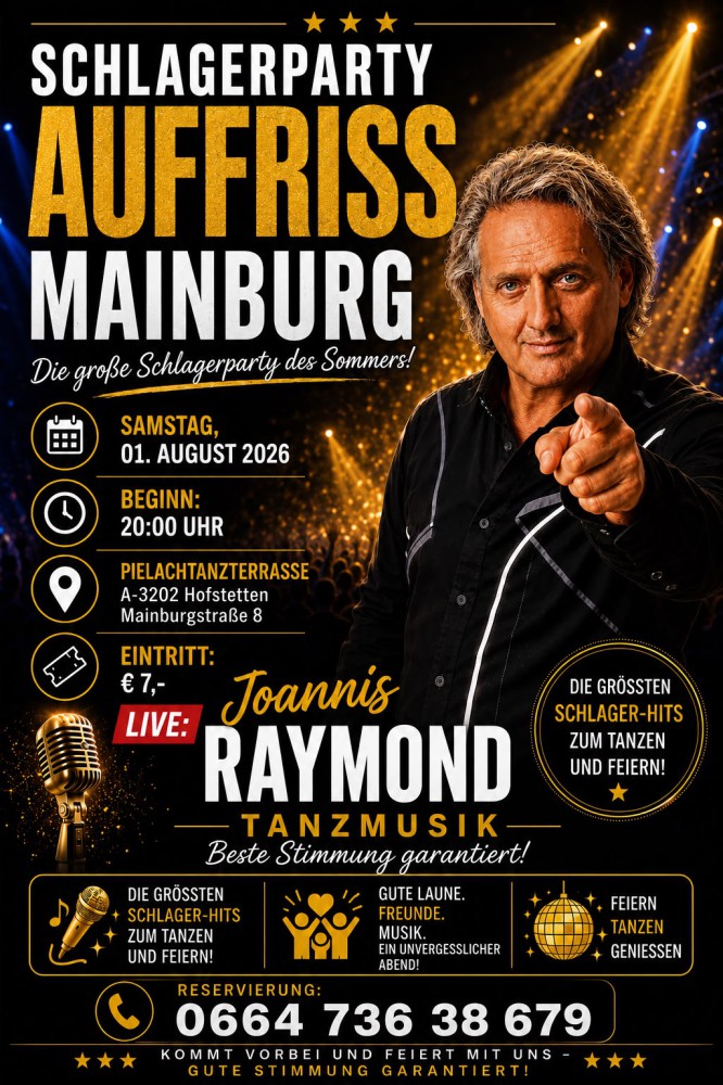 Location: Pielachtanzterrasse/ Aufriss Mainburg - Motto: Die große Sternzeichen-Party mit Joannis Raymond