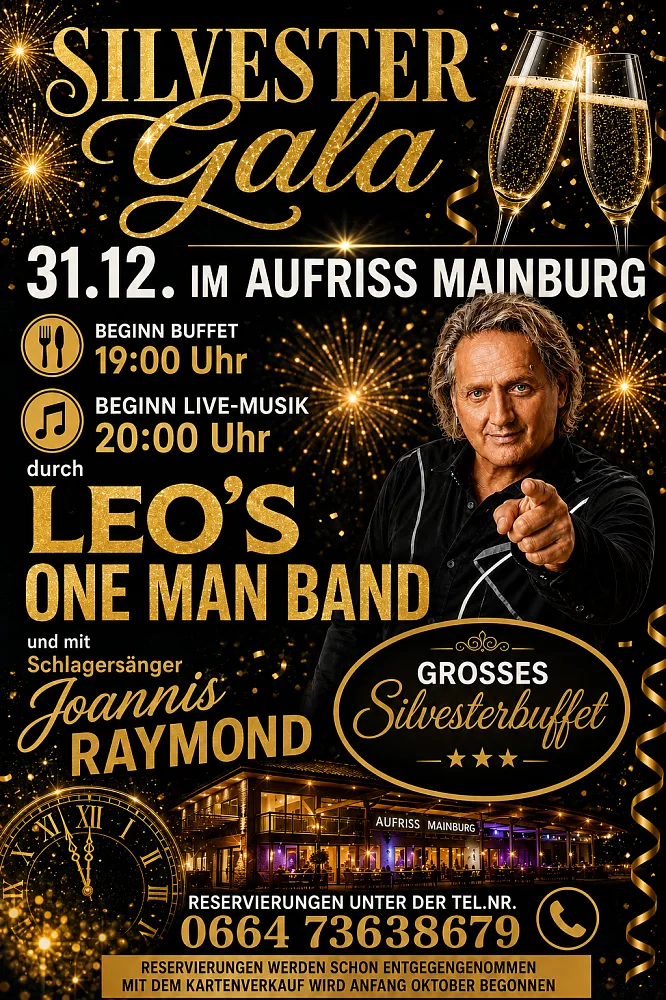 Location: Aufriss Mainburg - Motto: Silvestergala mit Buffet
