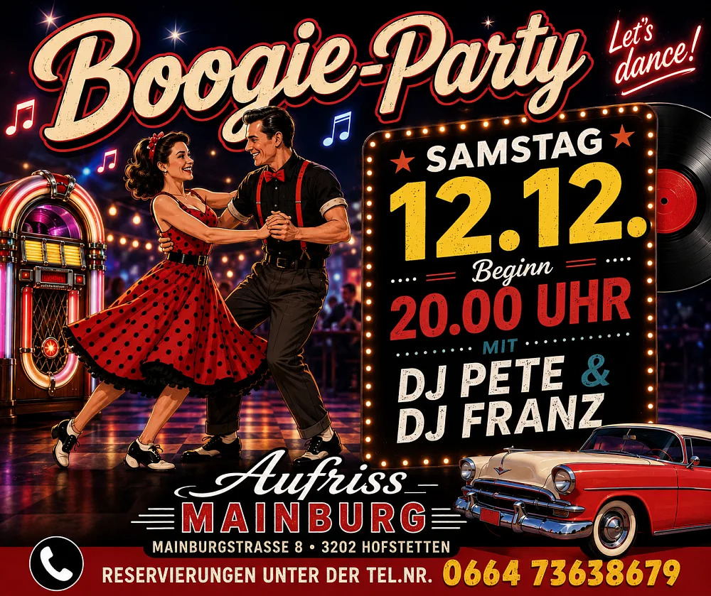 Location: Aufriss Mainburg - Motto: Boogie-Party
