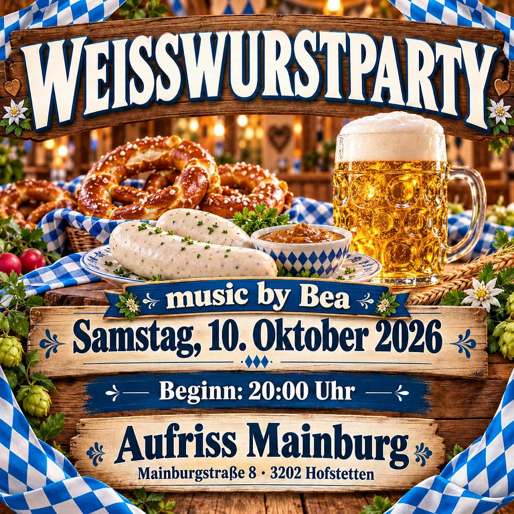 Location: Aufriss Mainburg - Motto: Weisswurstparty