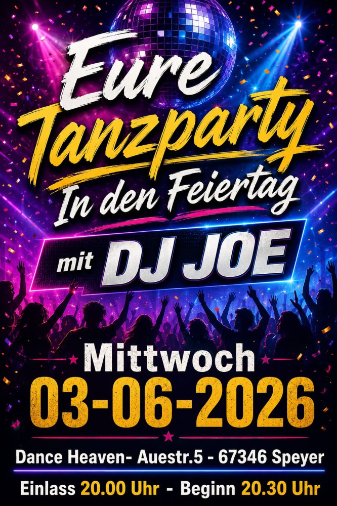 Location: Dance Heaven Speyer - Motto: Tanzparty mit DJ Joe