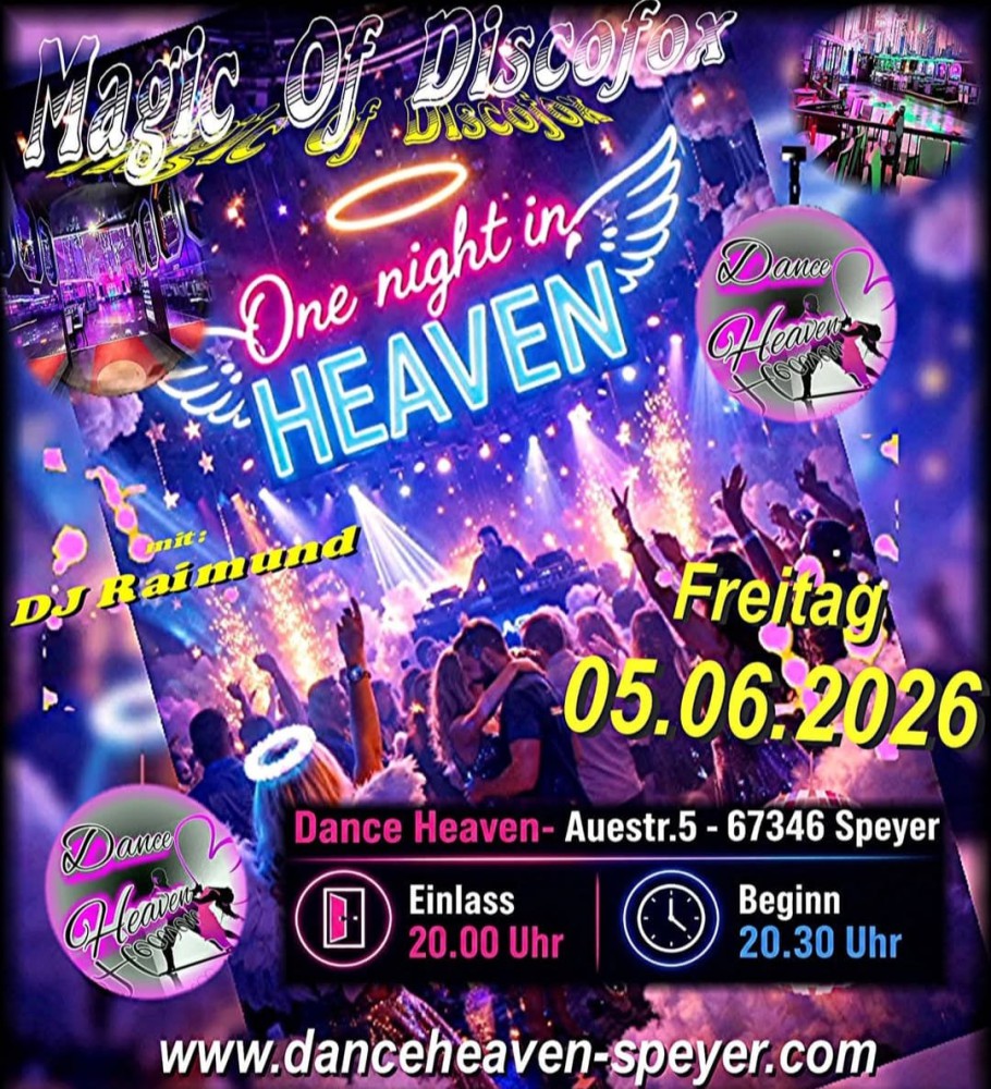 Location: Dance Heaven Speyer - Motto: Tanzparty mit DJ Raimund