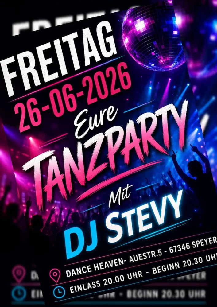 Location: Dance Heaven Speyer - Motto: Tanzparty mit DJ Stevy