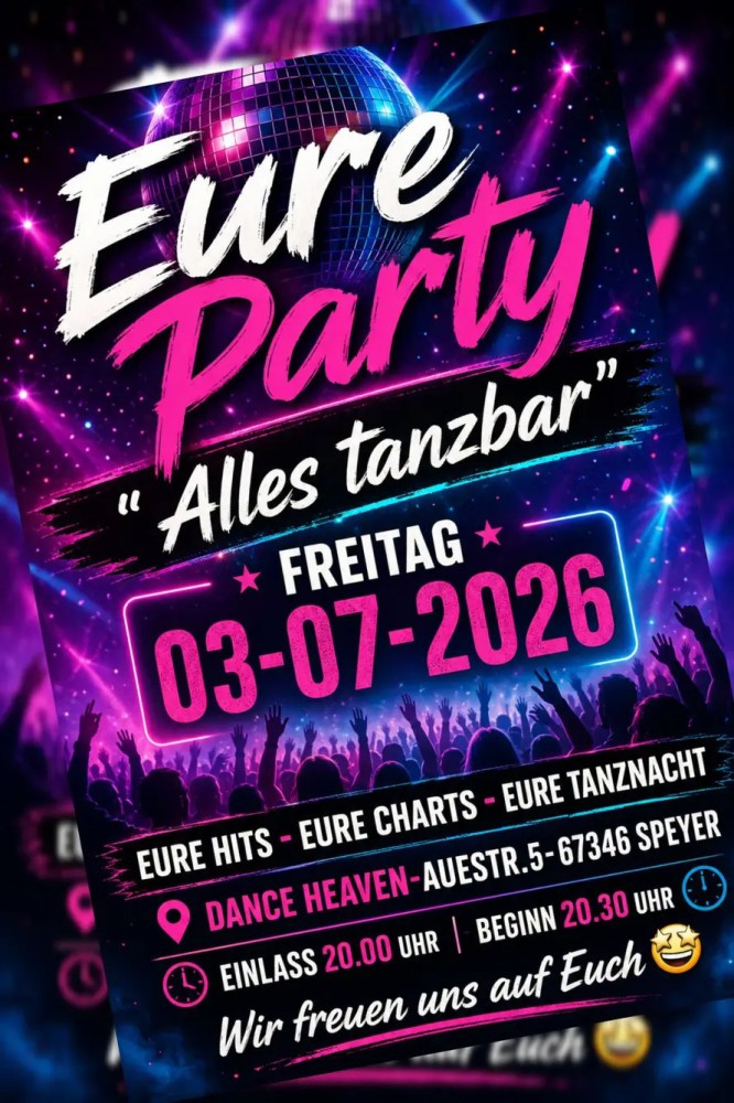 Location: Dance Heaven Speyer - Motto: Tanzparty "Alles tanzbar"