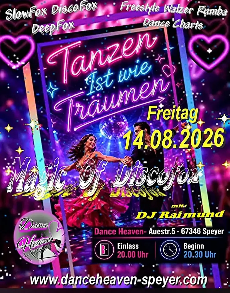 Location: Dance Heaven Speyer - Motto: Tanzparty mit DJ Raimund