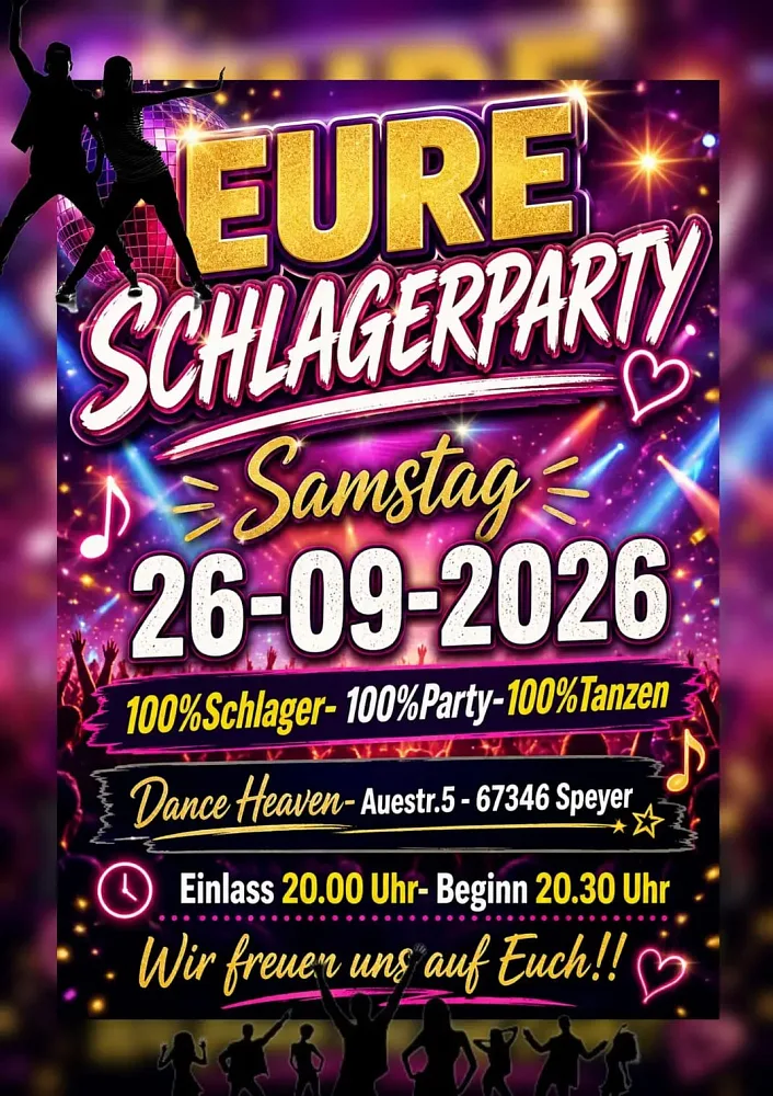 Location: Dance Heaven Speyer - Motto: Tanzparty "Wir finden Schlager toll"