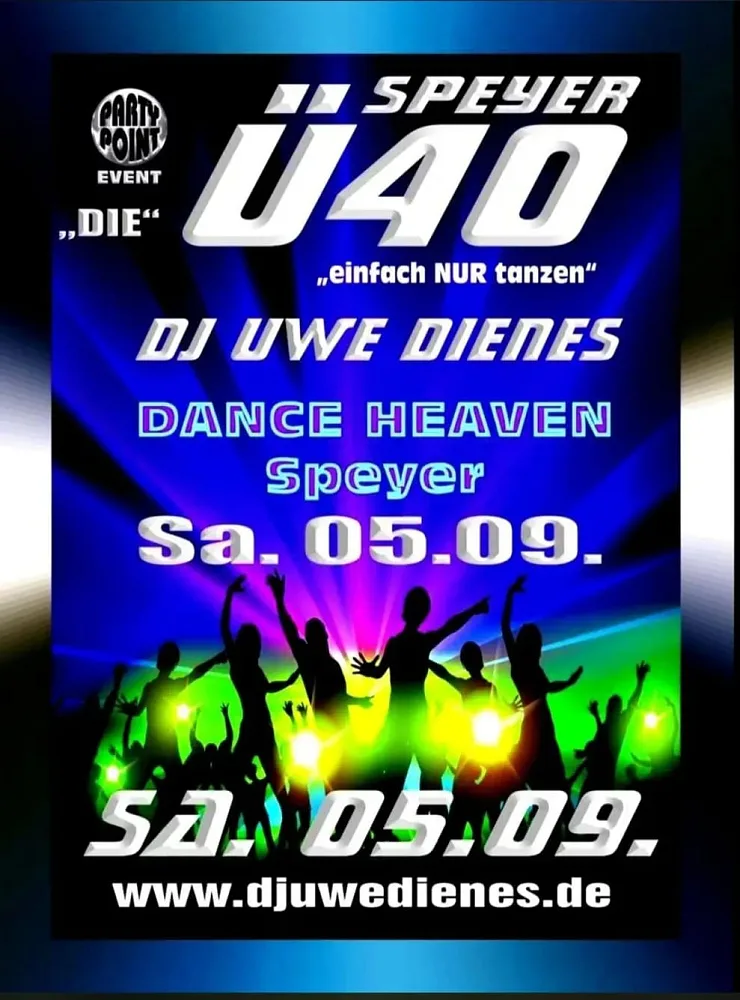 Location: Dance Heaven Speyer - Motto: "Die" Ü40 "einfach nur tanzen"