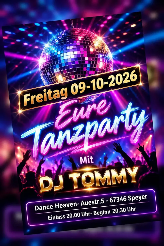 Location: Dance Heaven Speyer - Motto: Tanzparty mit DJ Tommy
