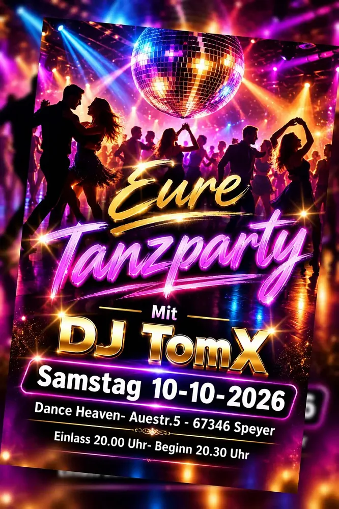 Location: Dance Heaven Speyer - Motto: Tanzparty mit DJ TomX