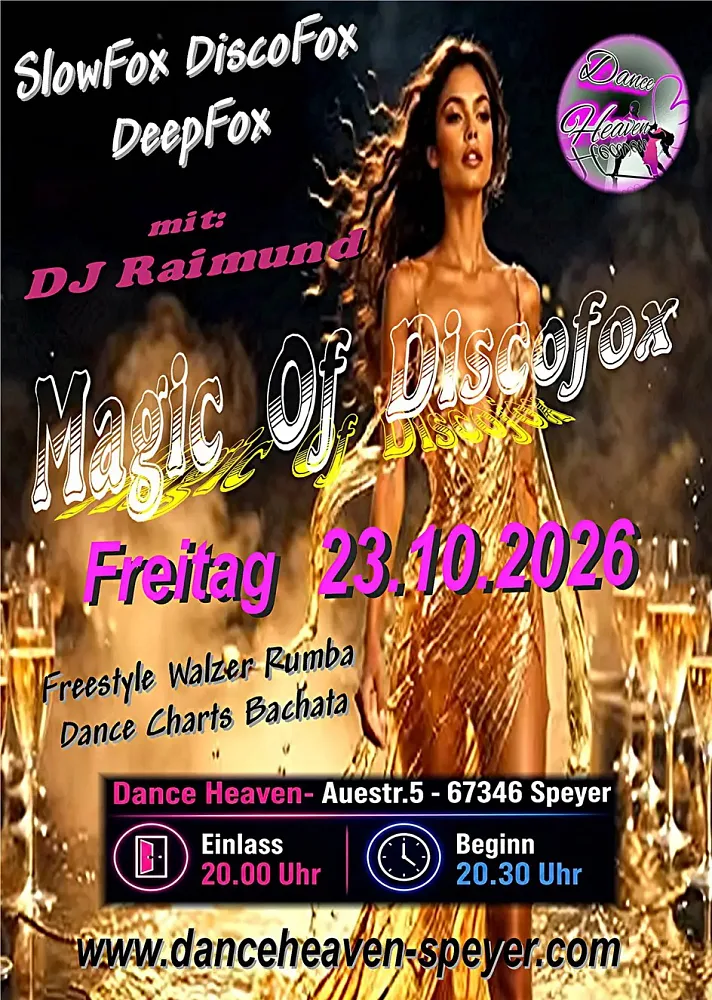 Location: Dance Heaven Speyer - Motto: Magic of Discofox mit DJ Raimund