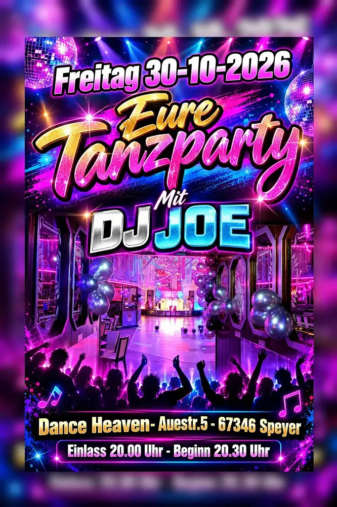 Location: Dance Heaven Speyer - Motto: Tanzparty mit DJ Joe