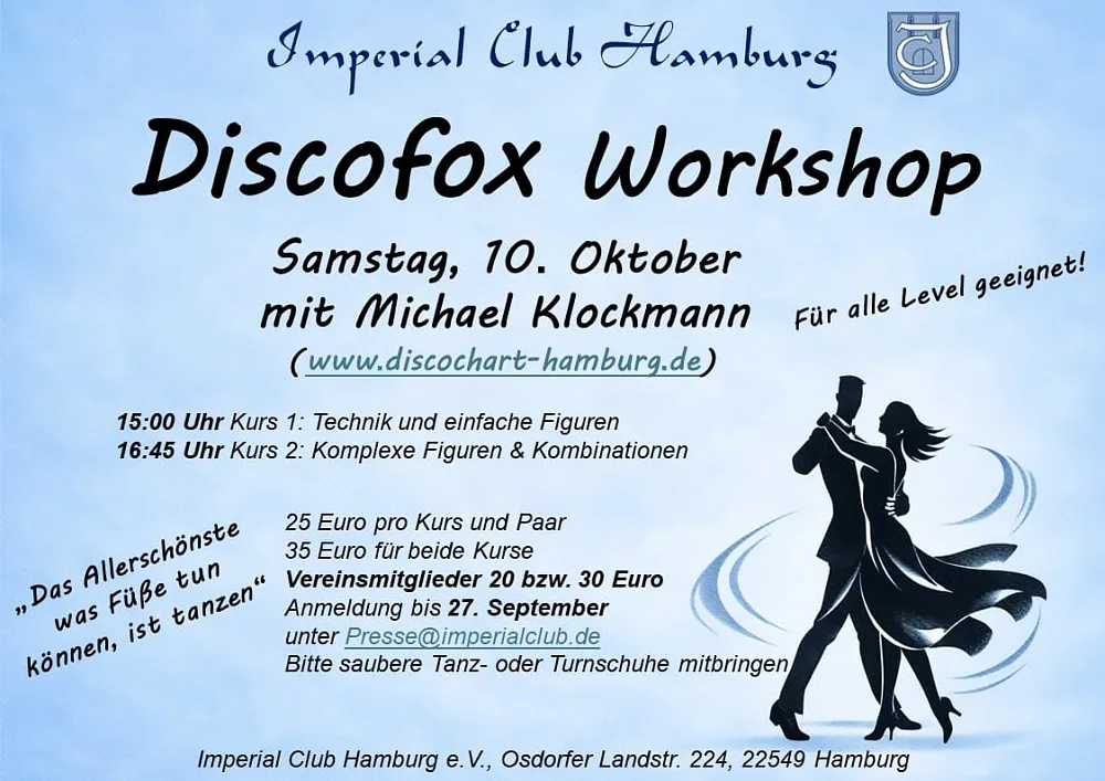 Location: Imperial Club Hamburg - Motto: Discofox Workshop
