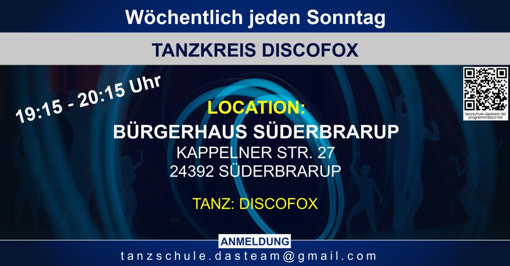 Location: Bürgerhaus Süderbrarup - Motto: Tanzkreis Discofox