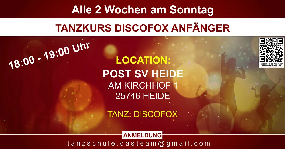 Location: Post SV Heide - Motto: Tanzkurs Discofox Anfänger