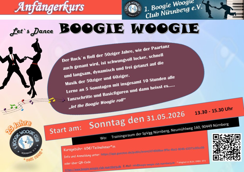 Location: Gymnastikraum der SpVgg Nürnberg - Motto: Boogie Woogie Anfänger Kurs