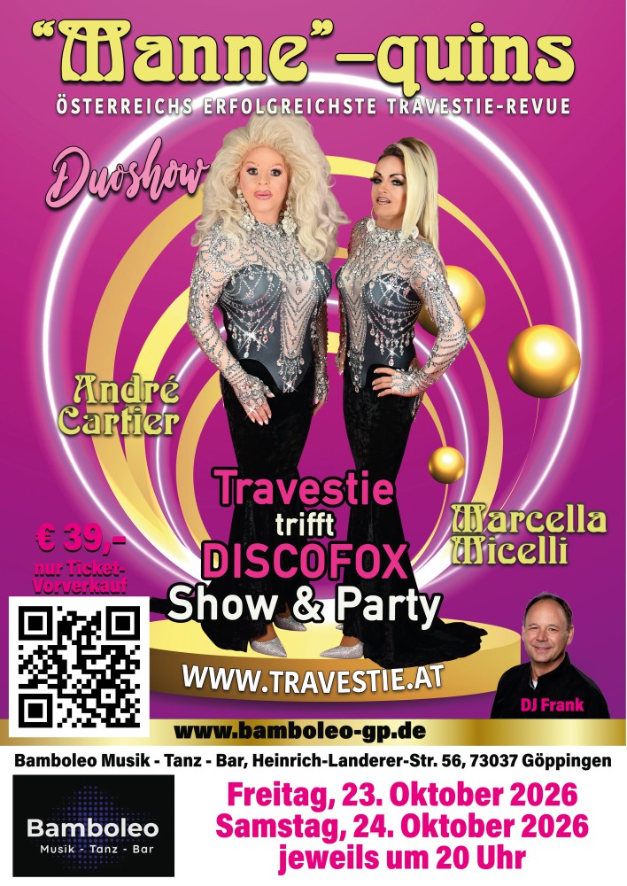 Location: Bamboleo Göppingen - Motto: Travestie trifft DISCOFOX-Party in 73037 Göppingen