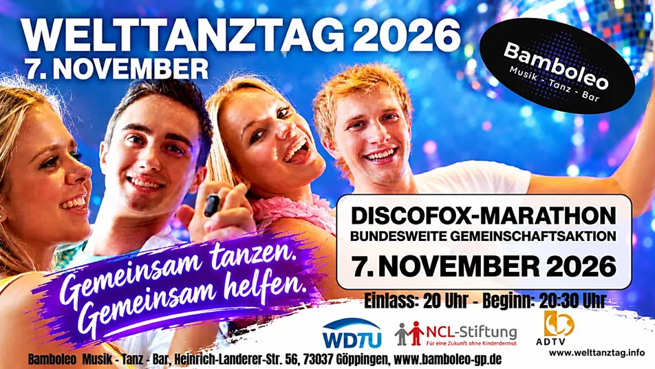 Location: Bamboleo Göppingen - Motto: DISCOFOX MARATHON am Welttanztag in 73037 Göppingen
