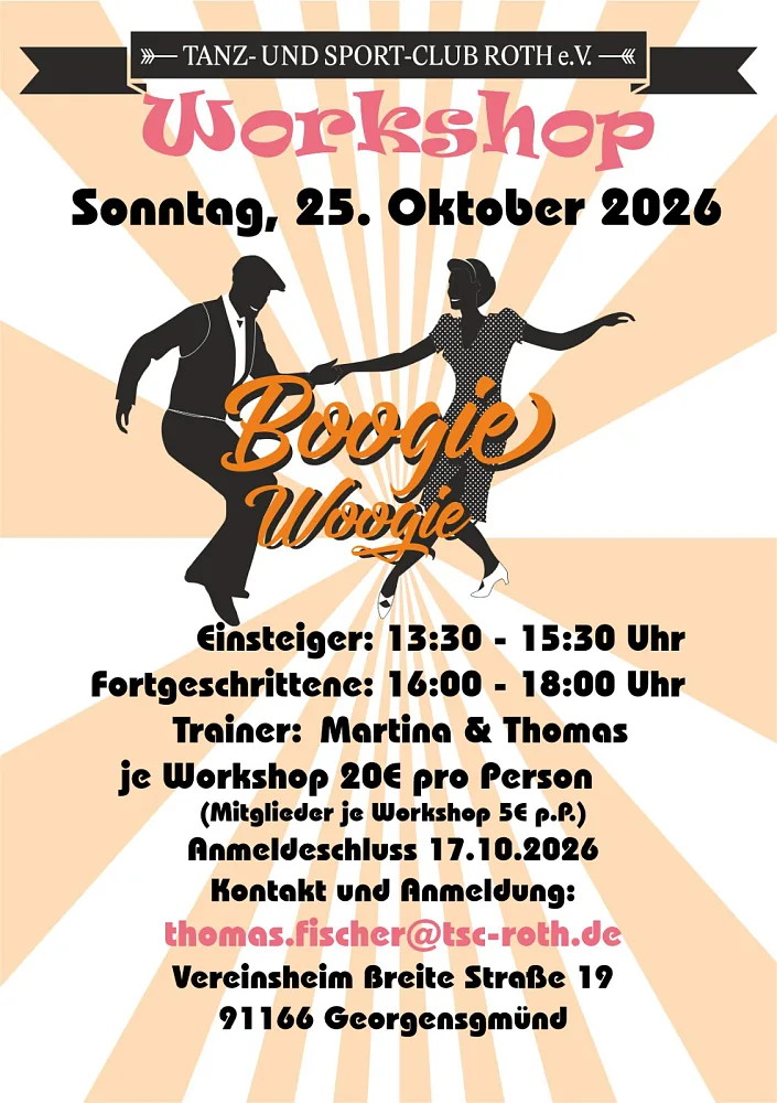 Location: Tanz- und Sport-Club Roth e.V. - Motto: Workshops