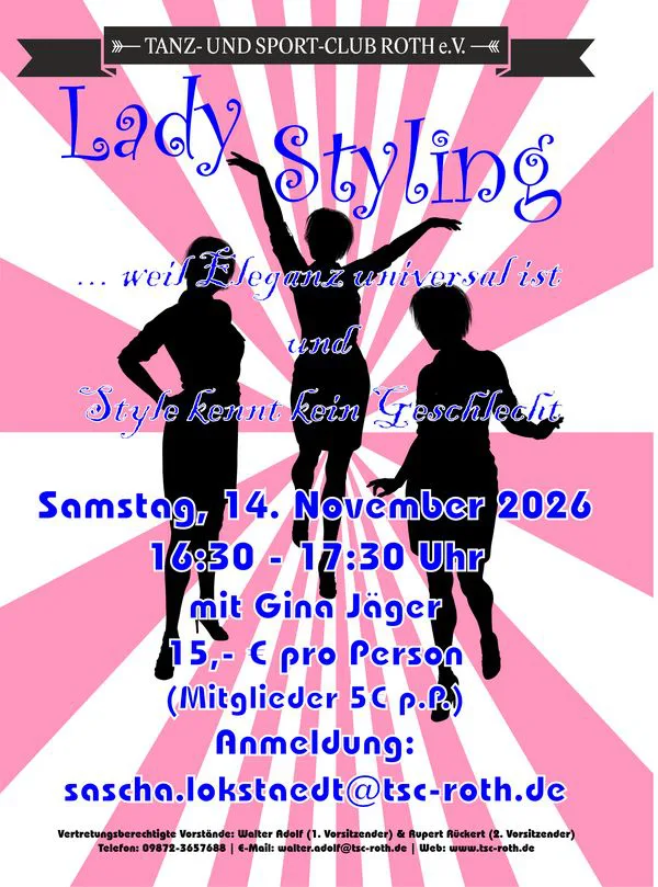 Location: Tanz- und Sport-Club Roth e.V. - Motto: Workshop Lady Stylig