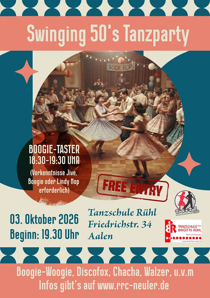 Location: Tanzschule Rühl - Motto: Swinging 50’s Tanzparty