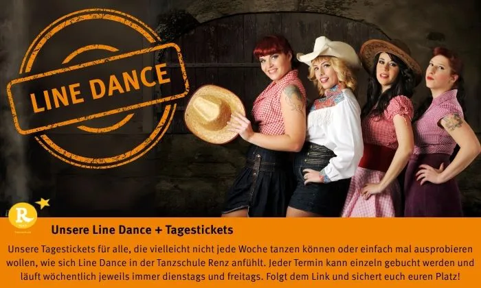Location: Tanzschule Renz & Partner - Motto: Line Dance + Tagesticket dienstags