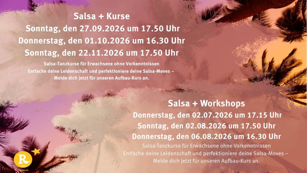Location: Tanzschule Renz & Partner - Motto: Salsa Anfängerkurse und Workshops