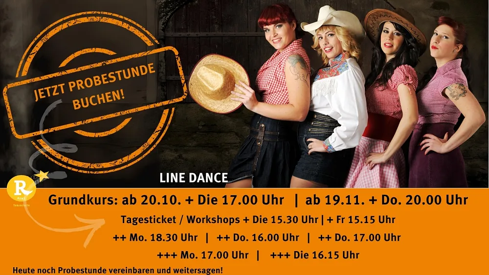 Location: Tanzschule Renz & Partner - Motto: Line Dance + Kurse