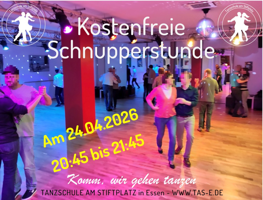 Location: Tanzschule am Stiftplatz - Motto: Kostenlose und unverbindliche Schnupperstunde