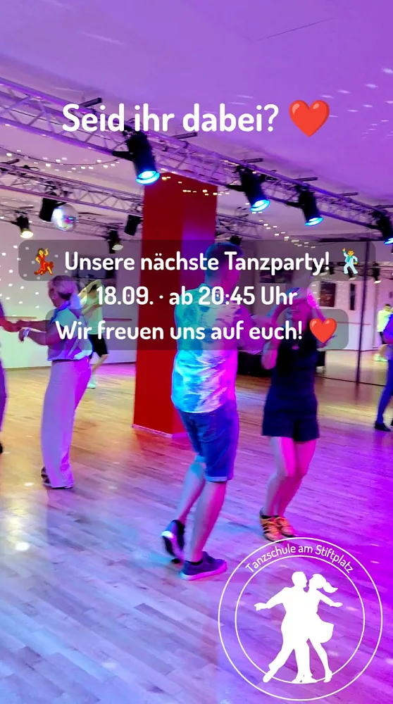 Location: Tanzschule am Stiftplatz - Motto: Übungsparty