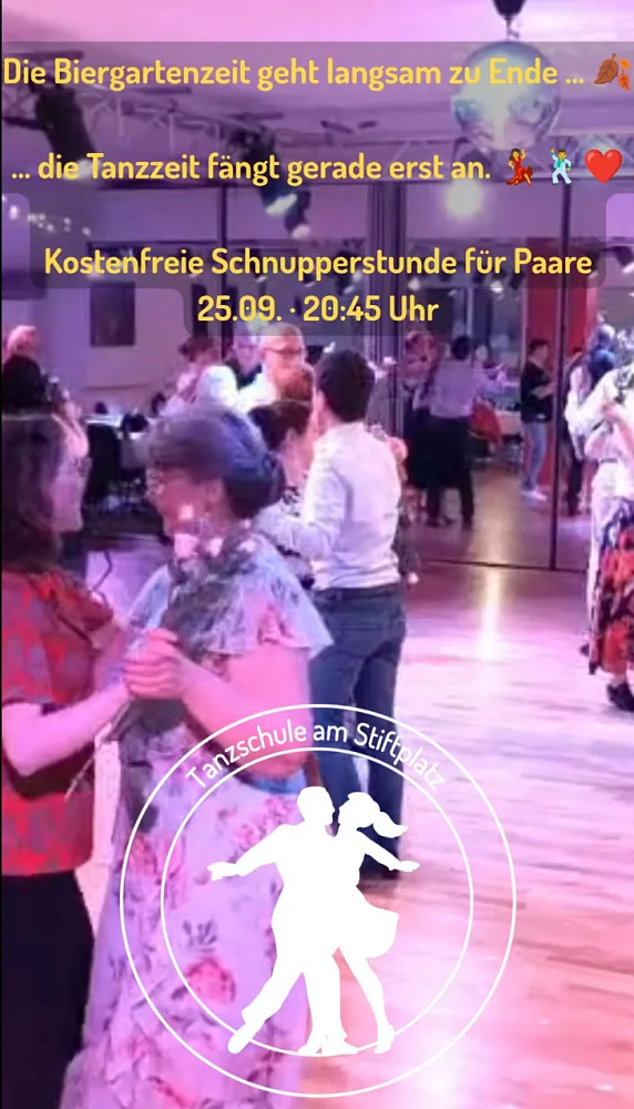 Location: Tanzschule am Stiftplatz - Motto: Kostenlose und unverbindliche Schnupperstunde