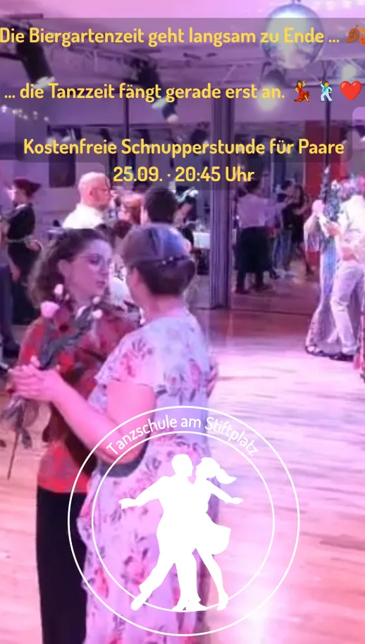 Location: Tanzschule am Stiftplatz - Motto: Kostenlose und unverbindliche Schnupperstunde