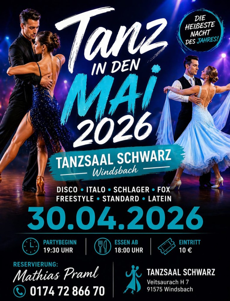 Location: Sonnensaal Schwarz - Motto: Mai-Tanz