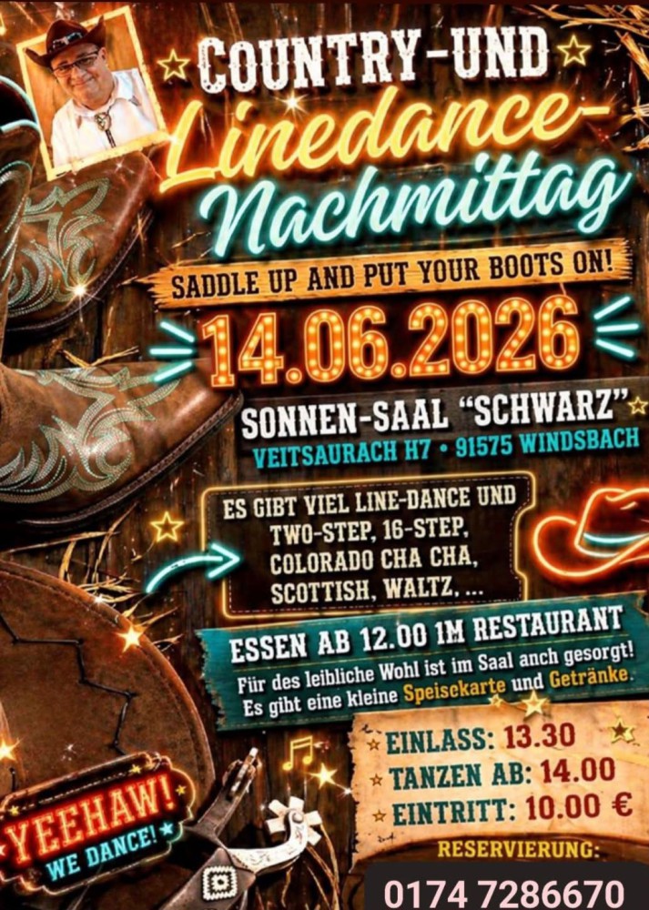 Location: Landgasthof Schwarz - Motto: Country- und Linedance-Nachmittag
