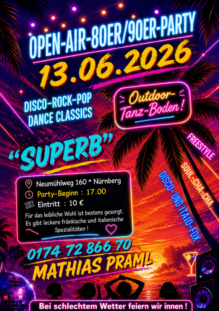 Location: Superb - Motto: Open-Air-80er/ 90er-Party