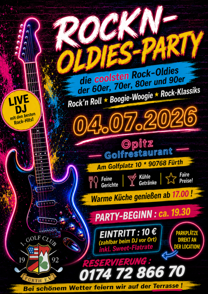 Location: Opitz Golfrestaurant - Motto: Rock-Oldies-Party