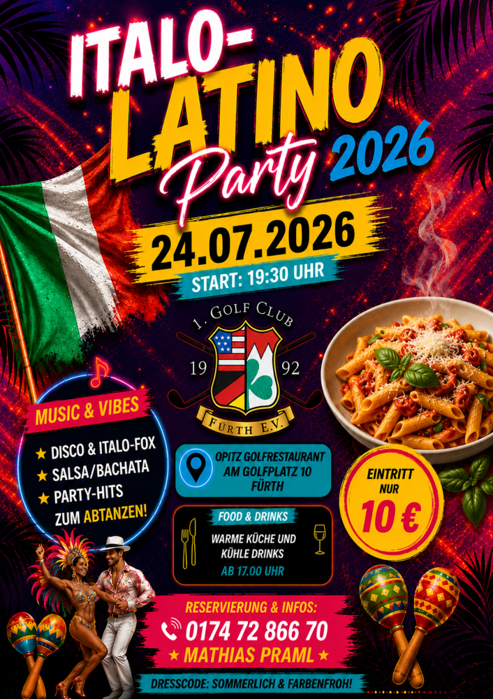Location: Golfrestaurant Opitz - Motto: Italo-Latino-Party