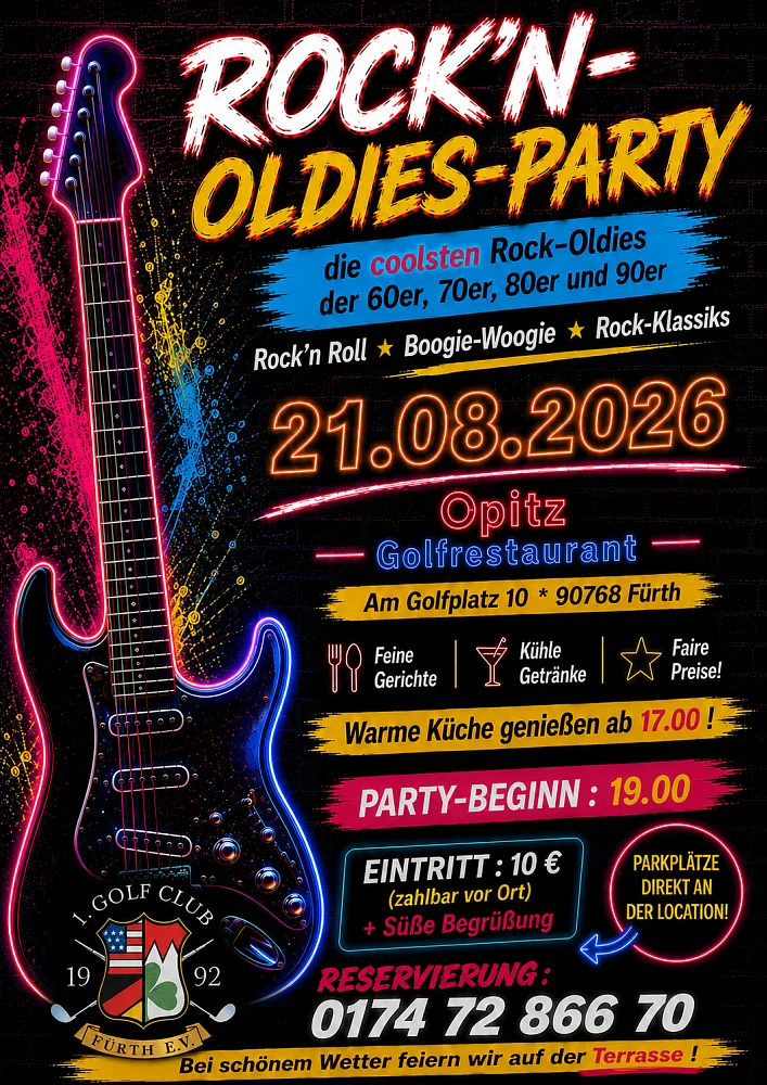 Location: Opitz Golfrestaurant - Motto: Rock`n-Oldies-Party