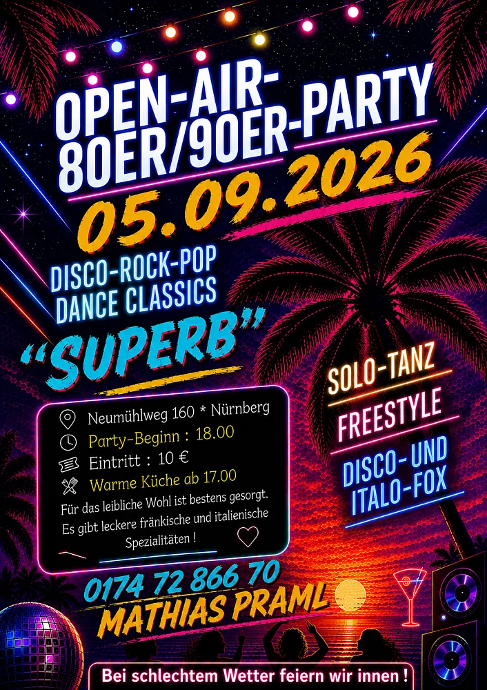Location: Superb - Motto: Open-Air-80er/ 90er-Party
