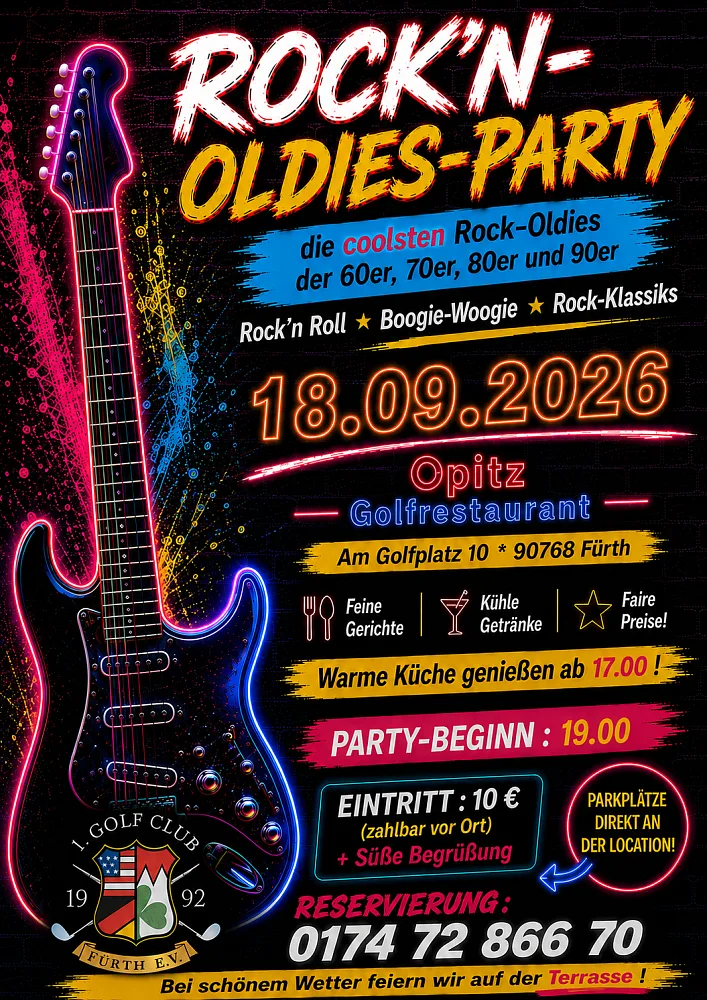 Location: Opitz Golfrestaurant - Motto: Rock-Oldies-Party