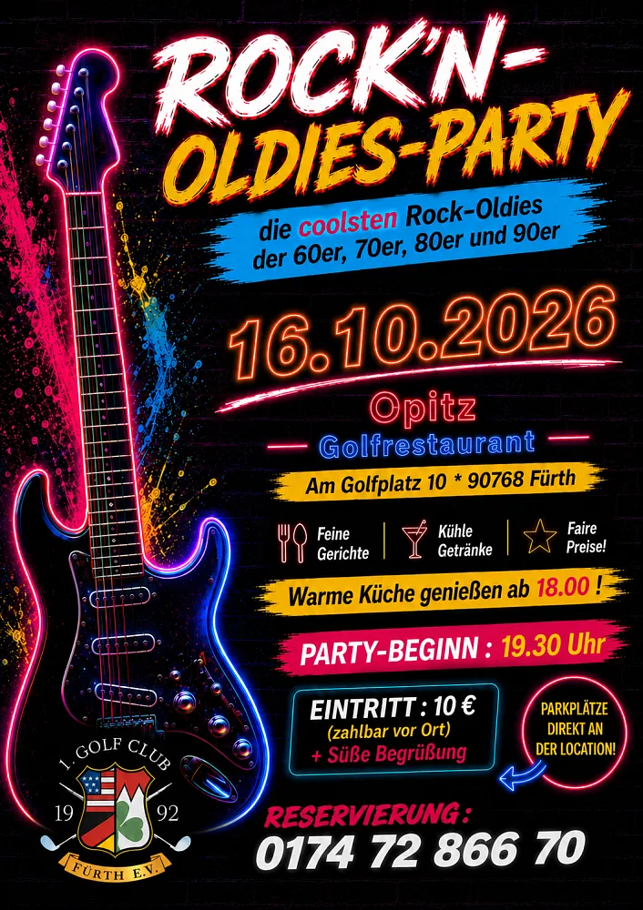 Location: Opitz Golfrestaurant - Motto: Rock-Oldies-Party