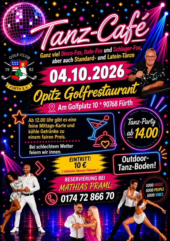 Location: Opitz Golfrestaurant - Motto: Tanz-Café